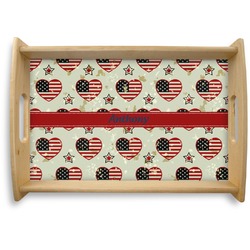 Americana Natural Wooden Tray - Small (Personalized)