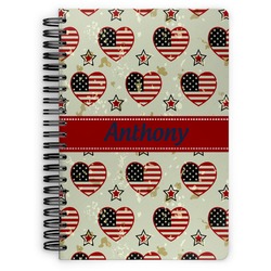 Americana Spiral Notebook - 7x10 w/ Name or Text