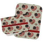 Americana Burp Cloths - Fleece - Set of 2 w/ Name or Text