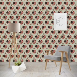 Americana Wallpaper & Surface Covering (Water Activated - Removable)