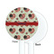 Americana White Plastic 5.5" Stir Stick - Single Sided - Round - Front & Back