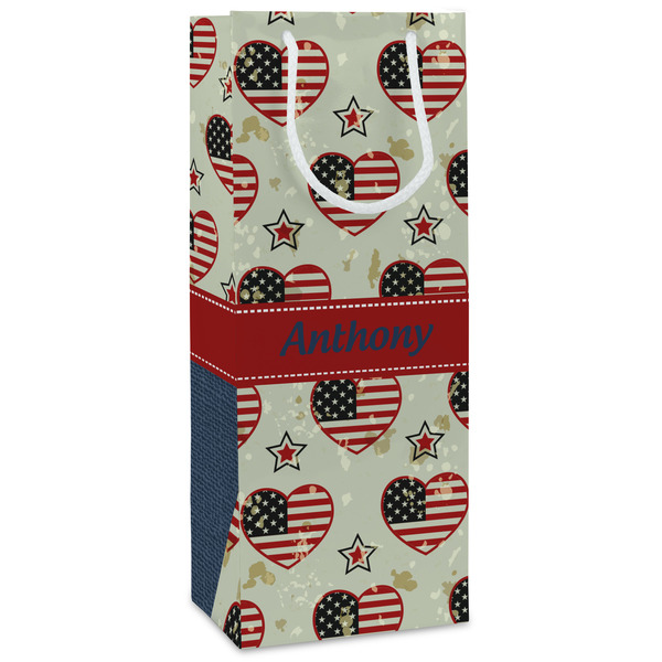 Custom Americana Wine Gift Bags - Matte (Personalized)