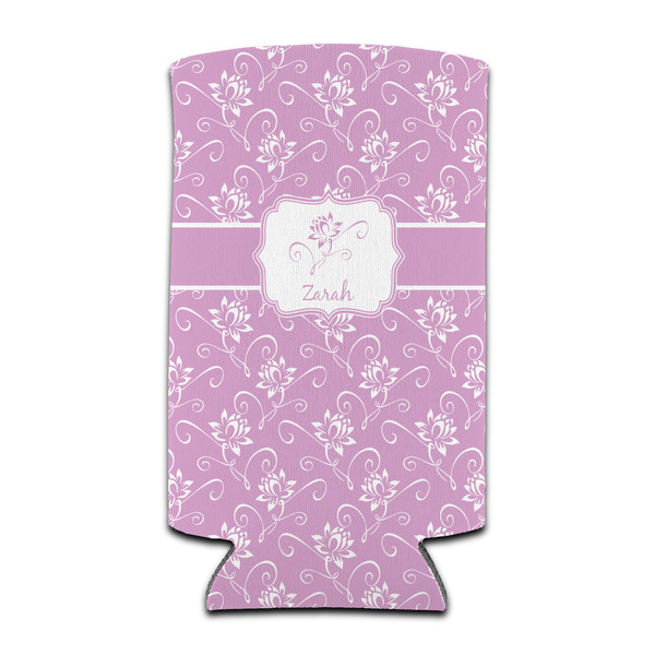 Custom Lotus Flowers Can Cooler (tall 12 oz) (Personalized)