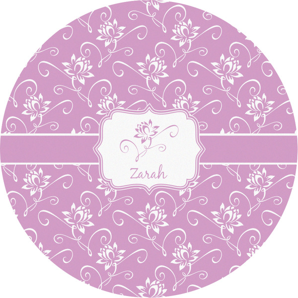 Custom Lotus Flowers Multipurpose Round Labels - Custom Sized (Personalized)