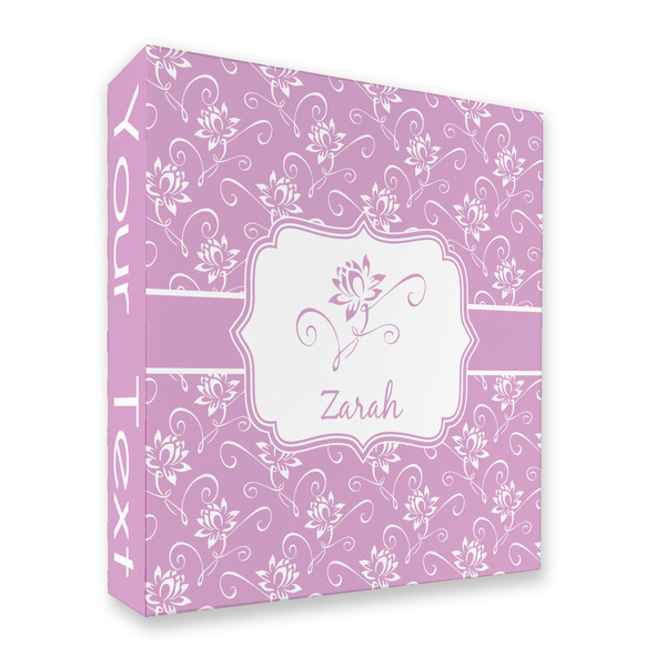 Custom Lotus Flowers 3 Ring Binder - Full Wrap - 2" (Personalized)