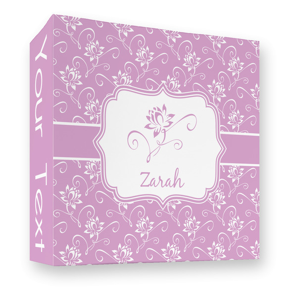 Custom Lotus Flowers 3 Ring Binder - Full Wrap - 3" (Personalized)