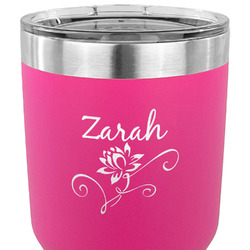 Lotus Flowers 30 oz Stainless Steel Tumbler - Pink - Single Sided (Personalized)