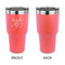 Lotus Flowers 30 oz Stainless Steel Ringneck Tumblers - Coral - Single Sided - APPROVAL