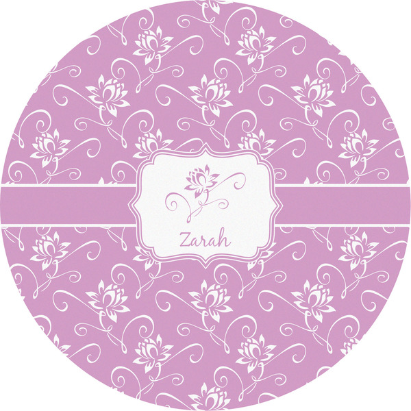 Custom Lotus Flowers Multipurpose Round Labels - 5" (Personalized)