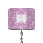 Lotus Flowers 8" Drum Lamp Shade - Fabric (Personalized)