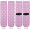 Lotus Flowers Adult Crew Socks - Double Pair - Front and Back - Apvl