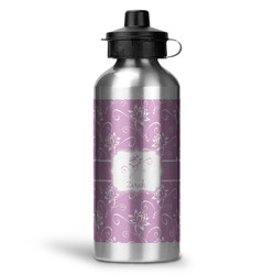 Lotus Flowers Water Bottle - Aluminum - 20 oz (Personalized)