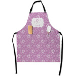 Lotus Flowers Apron With Pockets w/ Name or Text