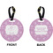 Lotus Flowers Circle Luggage Tag (Front + Back)