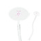 Lotus Flowers Clear Plastic 7" Stir Stick - Oval - Closeup