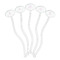 Lotus Flowers Clear Plastic 7" Stir Stick - Oval - Fan