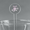 Lotus Flowers Clear Plastic 7" Stir Stick - Round - Main