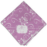 Lotus Flowers Cloth Dinner Napkin - Single w/ Name or Text