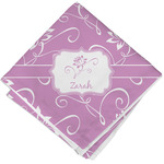 Lotus Flowers Cloth Cocktail Napkin - Single w/ Name or Text