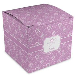 Lotus Flowers Cube Favor Gift Boxes (Personalized)