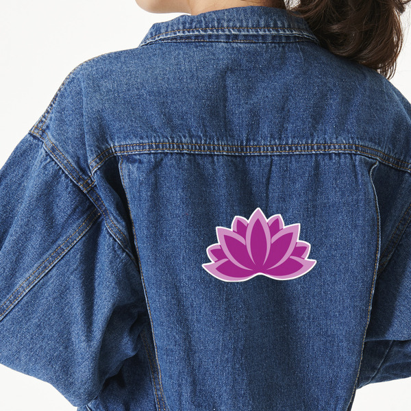 Custom Lotus Flowers Twill Iron On Patch - Custom Shape - X-Large - Set of 4