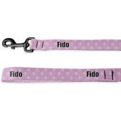 Lotus Flowers Dog Leash - 6 ft (Personalized)