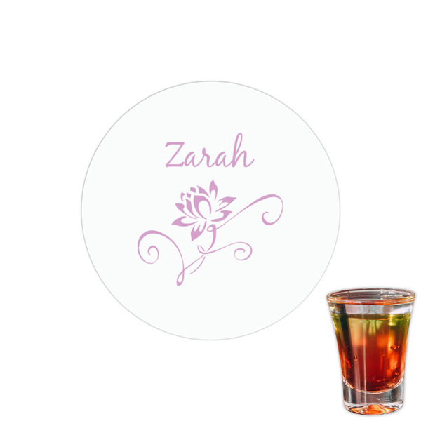 Custom Lotus Flowers Printed Drink Topper - 1.5" (Personalized)