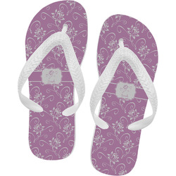 Lotus Flowers Flip Flops - Small (Personalized)