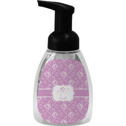 Lotus Flowers Foam Soap Bottle - Black (Personalized)