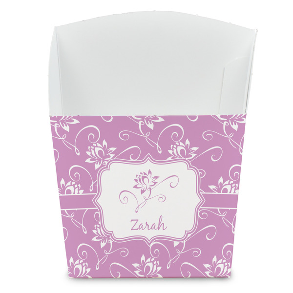 Custom Lotus Flowers French Fry Favor Boxes (Personalized)