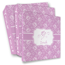 Lotus Flowers 3 Ring Binder - Full Wrap (Personalized)