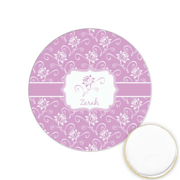 Custom Lotus Flowers Printed Cookie Topper - 1.25" (Personalized)