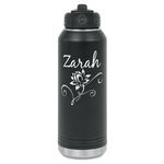 Lotus Flowers Water Bottles - Laser Engraved (Personalized)