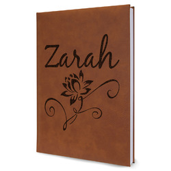 Lotus Flowers Leatherette Journal - Large - Single Sided (Personalized)