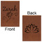 Lotus Flowers Leatherette Sketchbooks - Large - Double Sided - Front & Back View