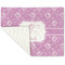 Lotus Flowers Linen Placemat - Folded Corner (single side)