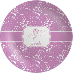 Lotus Flowers Melamine Salad Plate - 8" (Personalized)