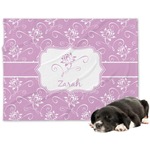 Lotus Flowers Dog Blanket - Large (Personalized)