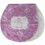 Lotus Flowers Burp Pad - Velour w/ Name or Text