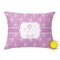 Lotus Flowers Outdoor Throw Pillow (Rectangular - 12x16)