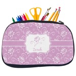 Lotus Flowers Neoprene Pencil Case - Medium w/ Name or Text