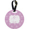 Lotus Flowers Personalized Round Luggage Tag