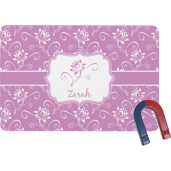 Custom Lotus Flowers Rectangular Fridge Magnet (Personalized)