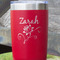 Lotus Flowers Red Polar Camel Tumbler - 20oz - Close Up