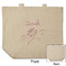 Lotus Flowers Reusable Cotton Grocery Bag - Front & Back View