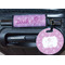 Lotus Flowers Round Luggage Tag & Handle Wrap - In Context