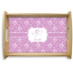 Lotus Flowers Natural Wooden Tray - Small (Personalized)