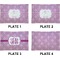 Lotus Flowers Set of Rectangular Appetizer / Dessert Plates (Approval)