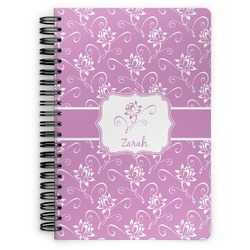 Lotus Flowers Spiral Notebook - 7x10 w/ Name or Text