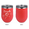 Lotus Flowers Stainless Wine Tumblers - Coral - Single Sided - Approval